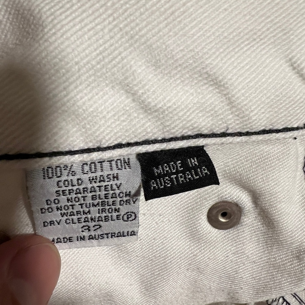 Original vintage tsubi White Jeans Mint Condition Never Worn RARE! Size 32 - Picture 6 of 7